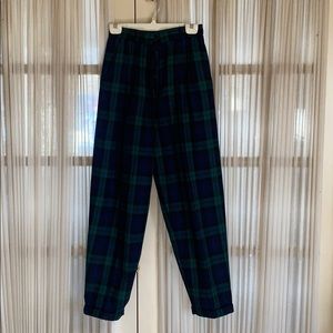Black Swatch Plaid Pants